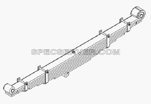 Front Leaf Spring Subassembly для L3251A3 (вара.) (список запасных частей)