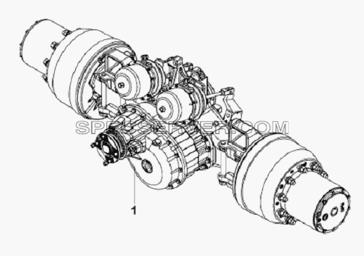 Middle Axle Assembly для L3251A3 (вара.) (список запасных частей)