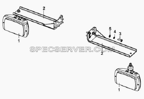 Front Fog Lamp Subassembly для L3251A3 (вара.) (список запасных частей)
