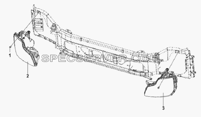Front Combination Lamp Subassembly для L3251A3 (вара.) (список запасных частей)