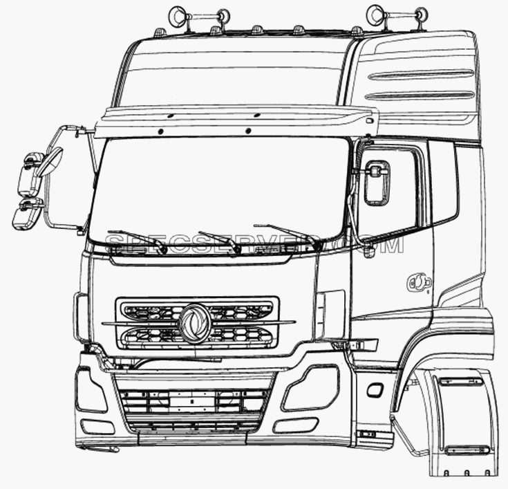Кабина в сборе для DFL-4181A (список запасных частей)
