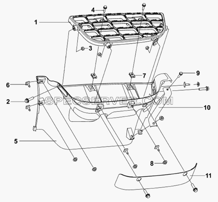Левая подножка кабины для DFL-4181A (список запасных частей)