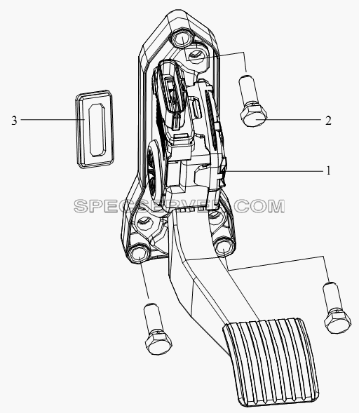 Управляющий механизм акселератора для СА-4180 (P66K22A) (список запасных частей)