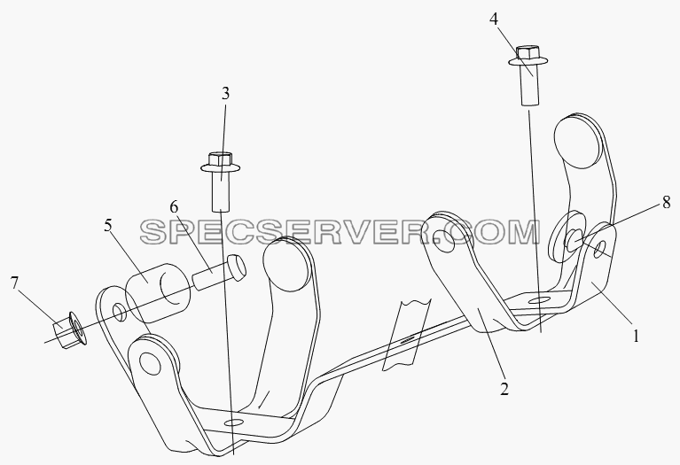 Стойка огнетушителя для СА-4180 (P66K22A) (список запасных частей)