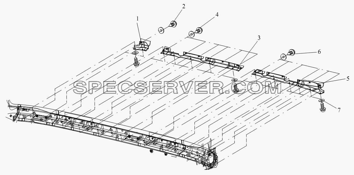 Декоративная лента наружной пластины передней обшивки для СА-4180 (P66K22A) (список запасных частей)