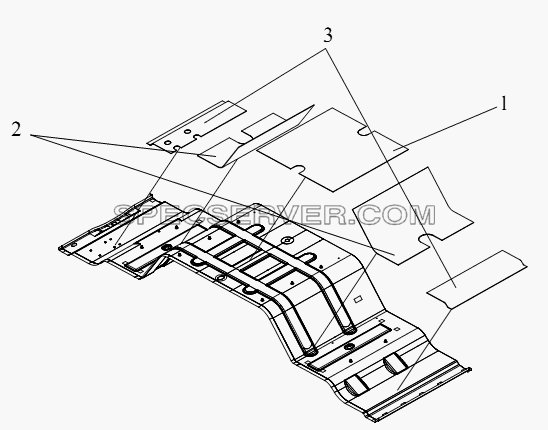 Теплоизоляционная прокладка глушителя для СА-4250 (P66K2T1A1EX) (список запасных частей)