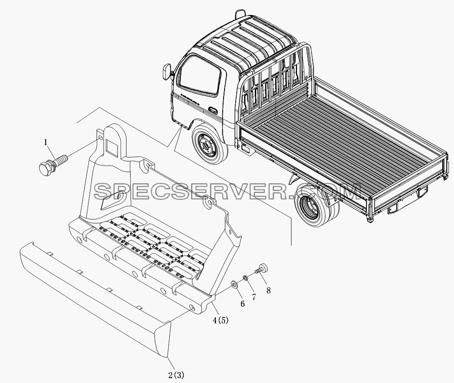 Подножка для Foton-BJ1049 (список запасных частей)