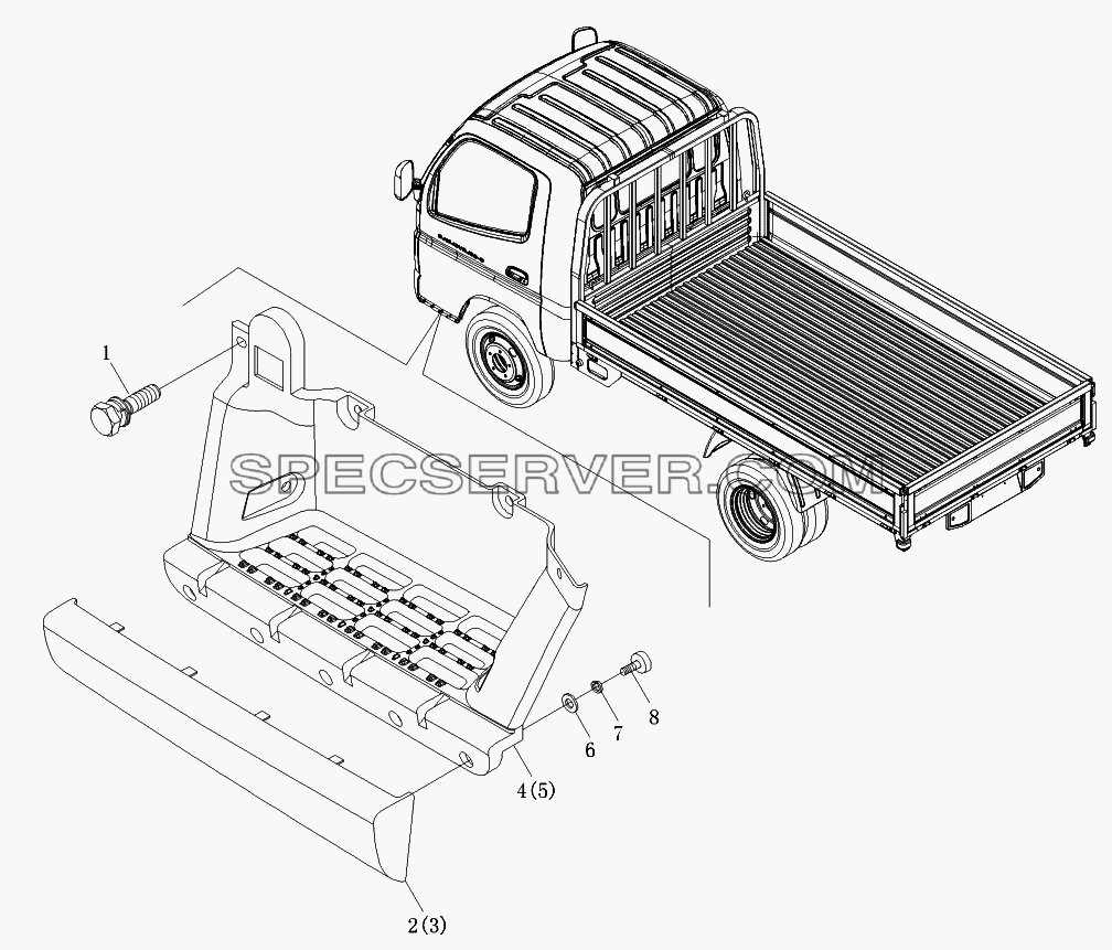Подножка для Foton-BJ1069 (список запасных частей)
