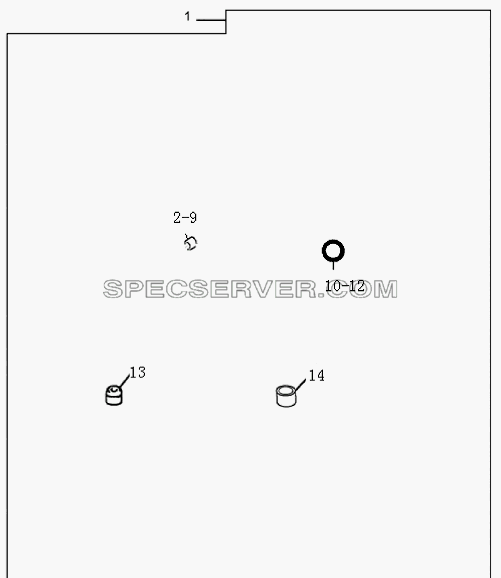 1S10411000101 Двигатель в сборе (уплотнительный элемент в сборе) для BJ1041, BJ1069 (Ollin) (список запасных частей)