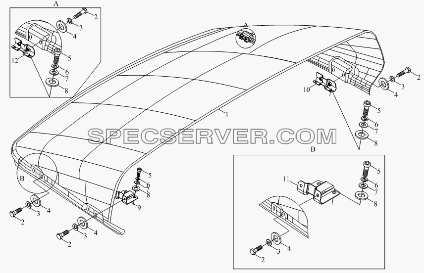 1SB2005070101 Направляющее устройство для BJ1041, BJ1069 (Ollin) (список запасных частей)