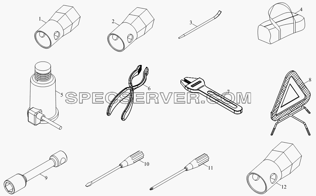 1S10433910105 Бортовые инструменты и агрегат для BJ1041, BJ1069 (Ollin) (список запасных частей)