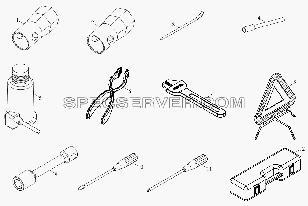 1S10663910101 Бортовые инструмент и агрегаты для BJ1041, BJ1069 (Ollin) (список запасных частей)
