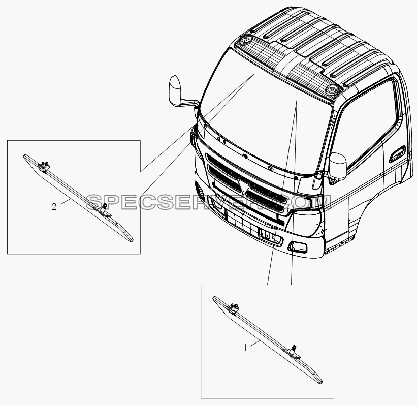 1SB1808240101 Противосолнечное устройство для BJ1051, BJ1061 (Aumark) (список запасных частей)