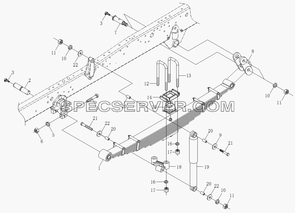 1S10692920104 Передняя подвеска для BJ1051, BJ1061 (Aumark) (список запасных частей)