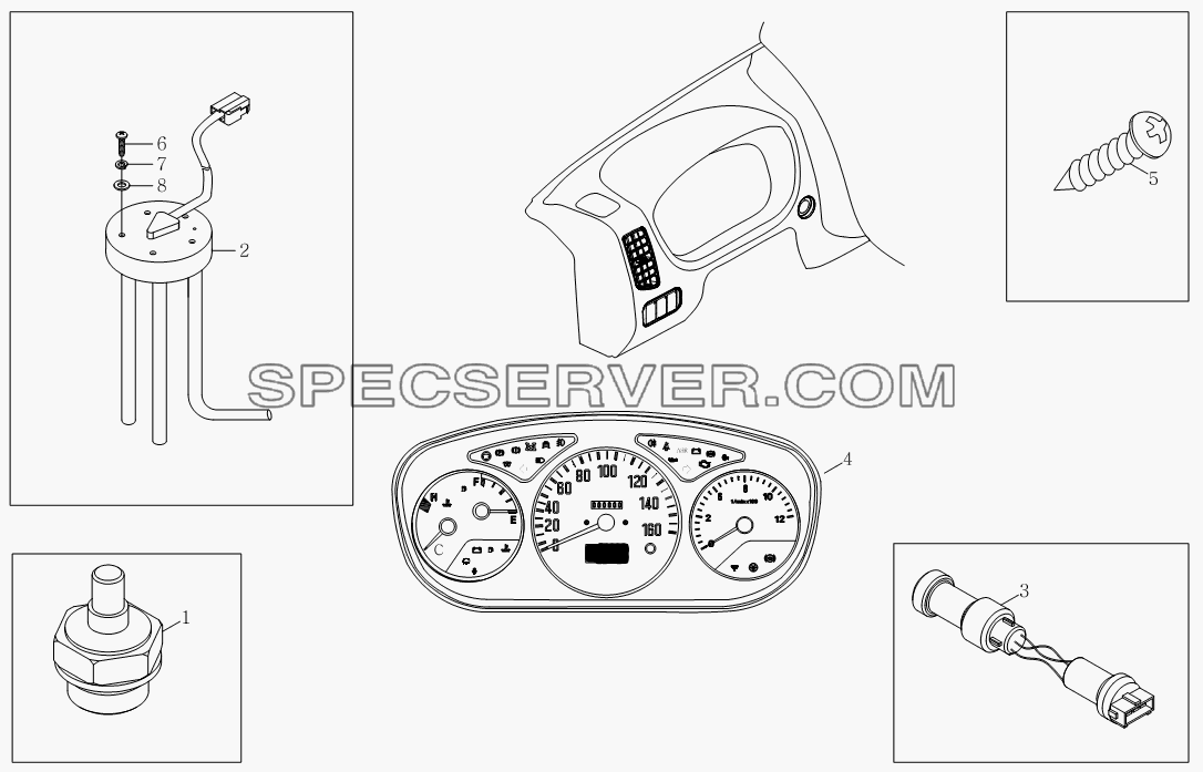 1SB2003760123, 1SB2003760124 Приборные устройства для Оllin Express I (список запасных частей)