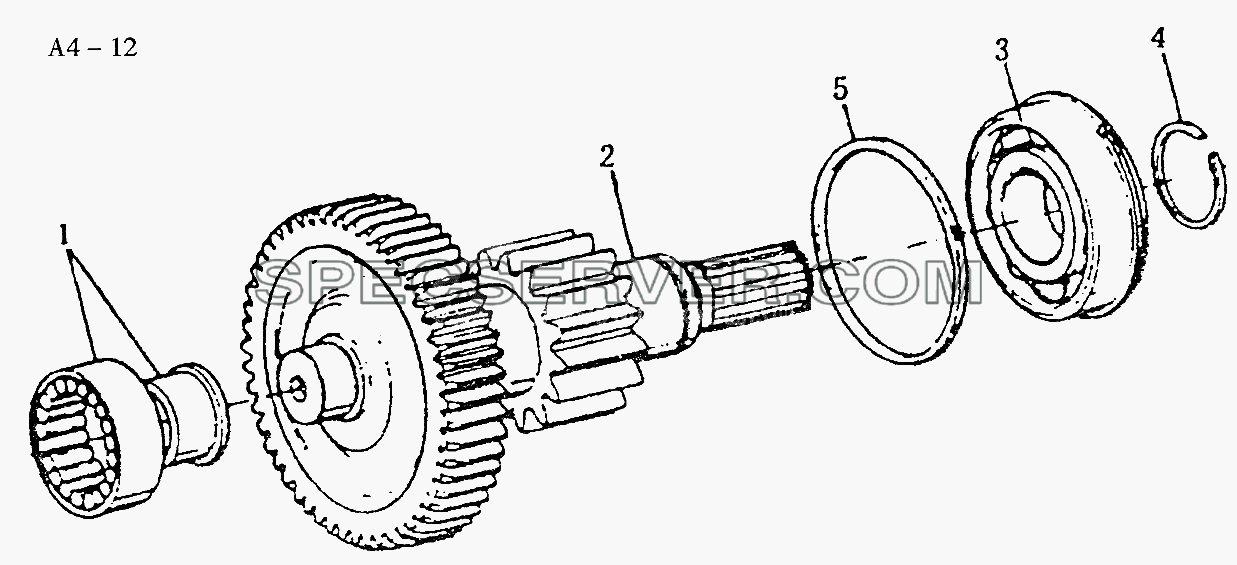 Fuller Aux.gearbox LAYSHAFT (A4-12) для Sinotruck (полного) (список запасных частей)