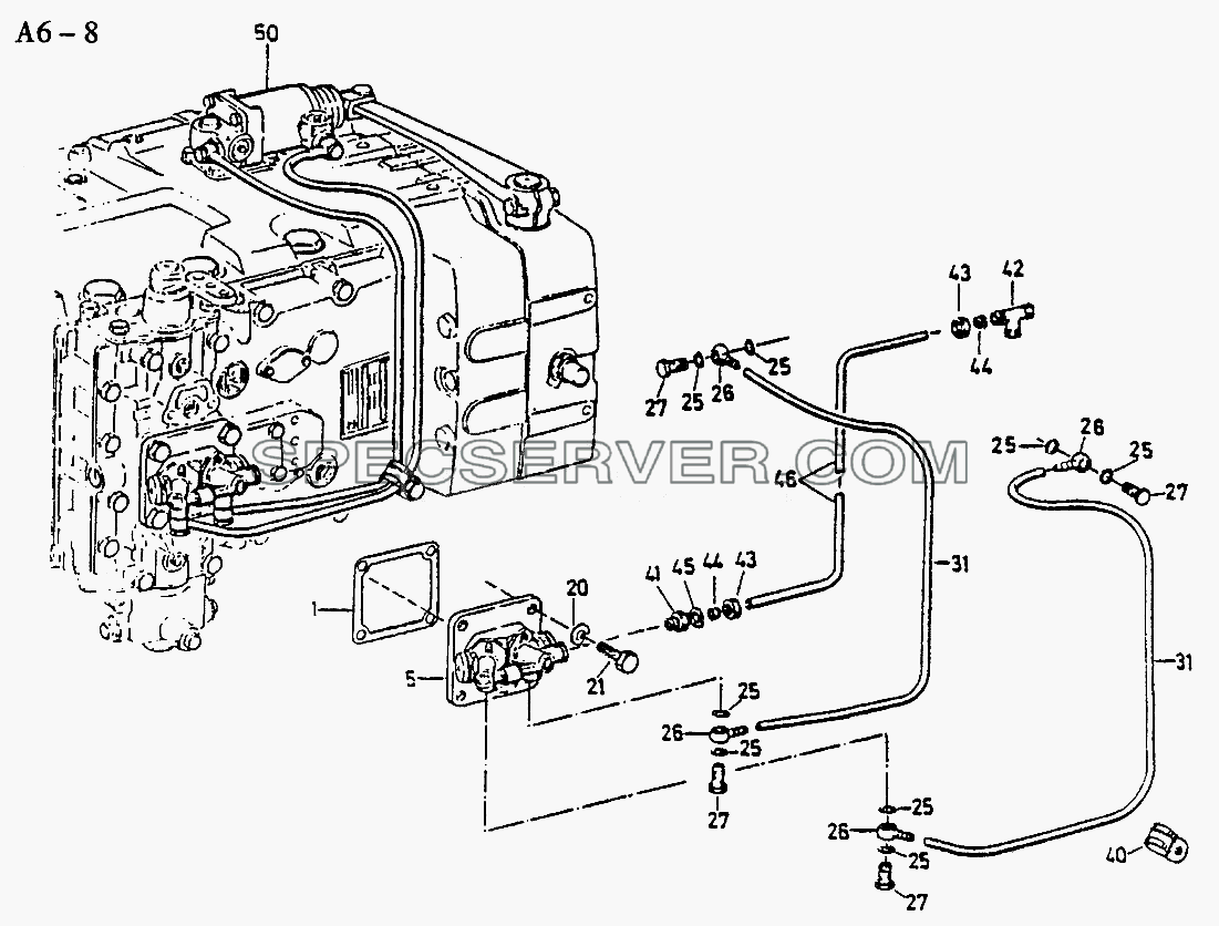 5S-111GP, 5S-150GP, 4S-130GP PNEUM. SHIFTING FOR RANGE CHANGE GROUP (A6-8) для Sinotruck (полного) (список запасных частей)