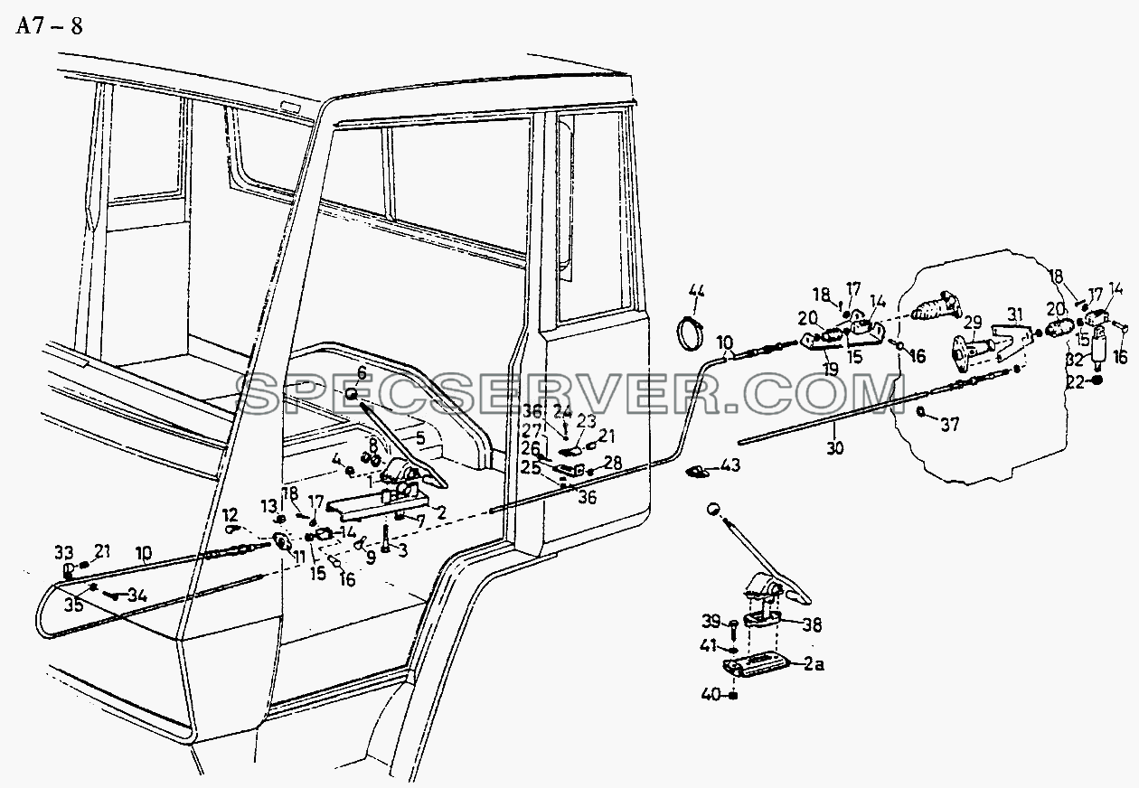 GEAR SHIFTING OF VG1200 TRANSFER CASE (A7-8) для Sinotruck (полного) (список запасных частей)