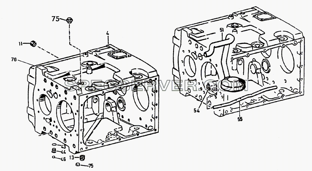 Корпус коробки передач ZF для Howo cnhtc-huaxin (список запасных частей)