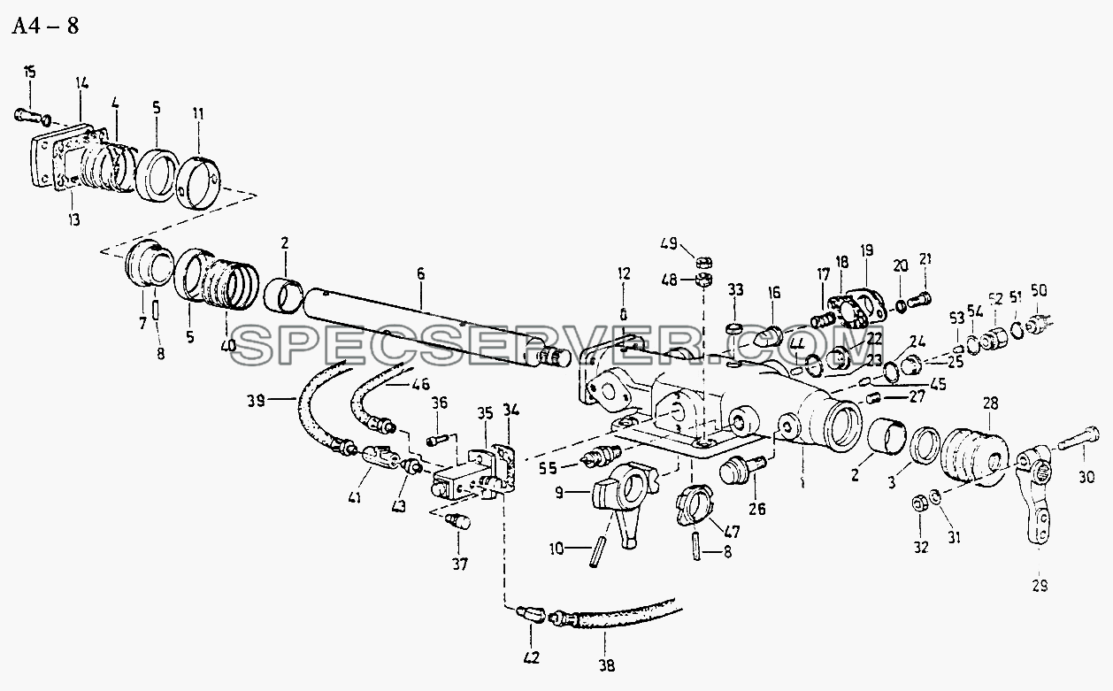 Fuller DOUBLE H OPERATION C (A4-8) для Sinotruk 4x2 Tractor (371) (список запасных частей)