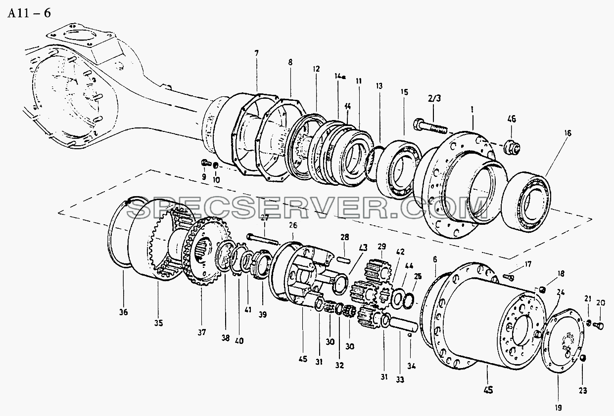 PLANETARY DRIVE (A11-6) для Sinotruk 6x4 Tipper (290) (список запасных частей)