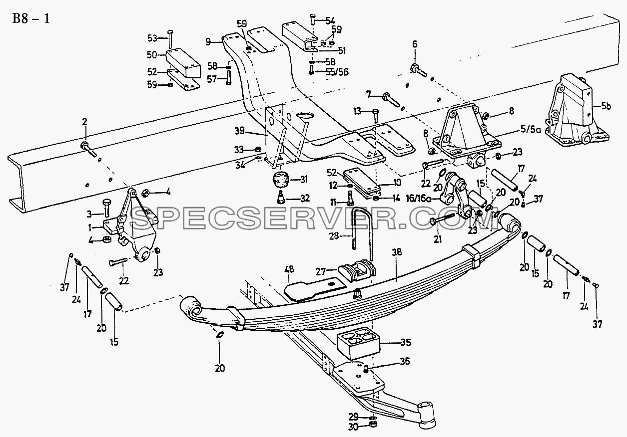 4x2, 4x4, 6x4, 6x6 FRONT SPRING (B8-1) для Sinotruk 6x4 Tipper (290) (список запасных частей)