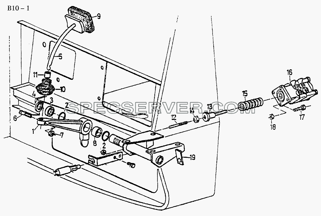 BRAKE MECHANISM (B10-1) для Sinotruk 6x4 Tipper (290) (список запасных частей)