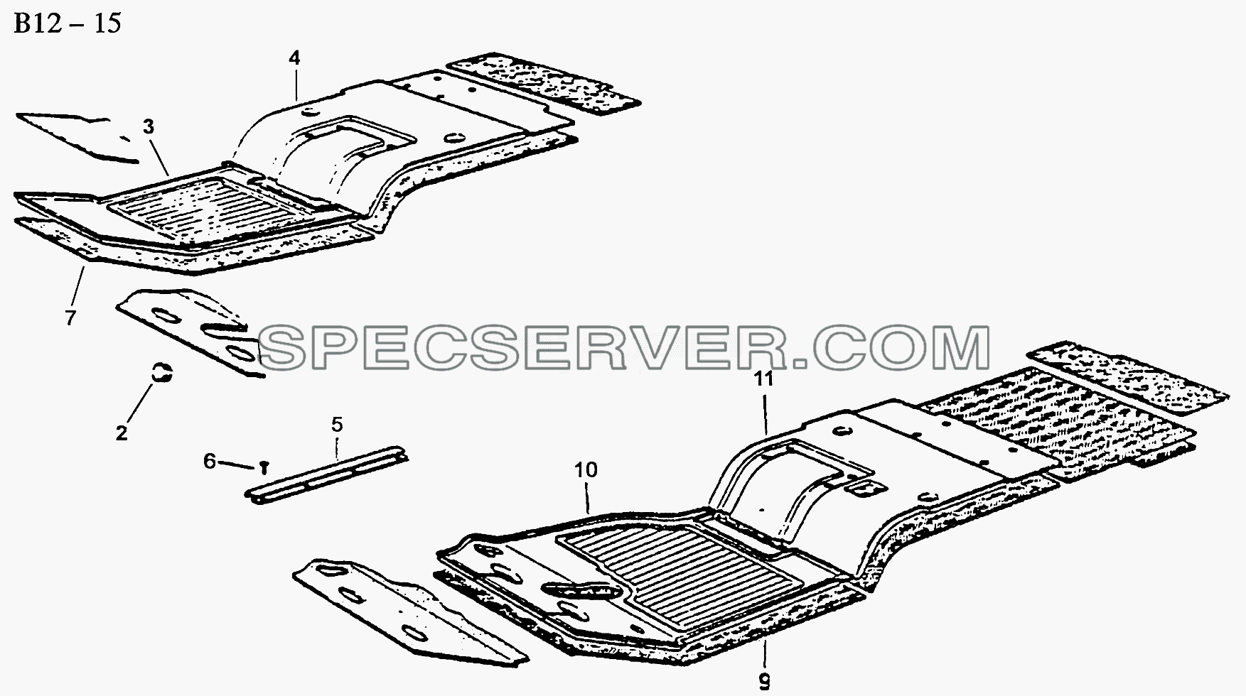 LINING (B12-15) для Sinotruk 6x4 Tipper (336) (список запасных частей)