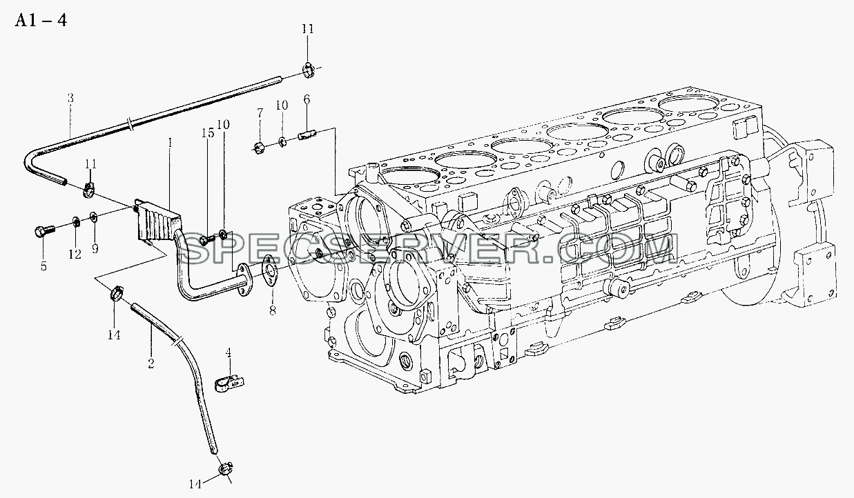 WD615 OIL SEPARATOR (A1-4) для Sinotruk 6x4 Tipper (336) (список запасных частей)