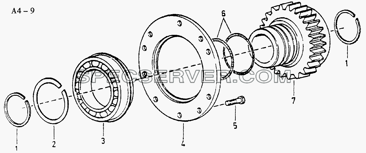 Fuller aux. Gearbox DRIVE GEAR (A4-9) для Sinotruk 6x4 Tipper (336) (список запасных частей)
