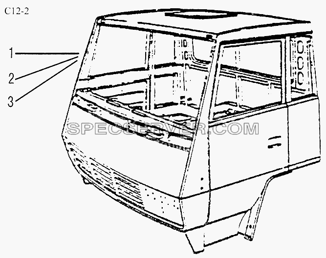 CAB BODY SHELL (C12-2) для Sinotruk 6x4 Tipper (371) (список запасных частей)