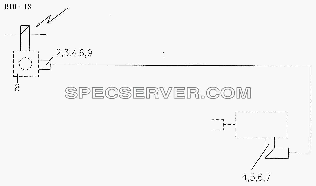 AXLE PNEU. DIFF. LOCK (B10-18) для Sinotruk 6x4 Tipper (371) (список запасных частей)