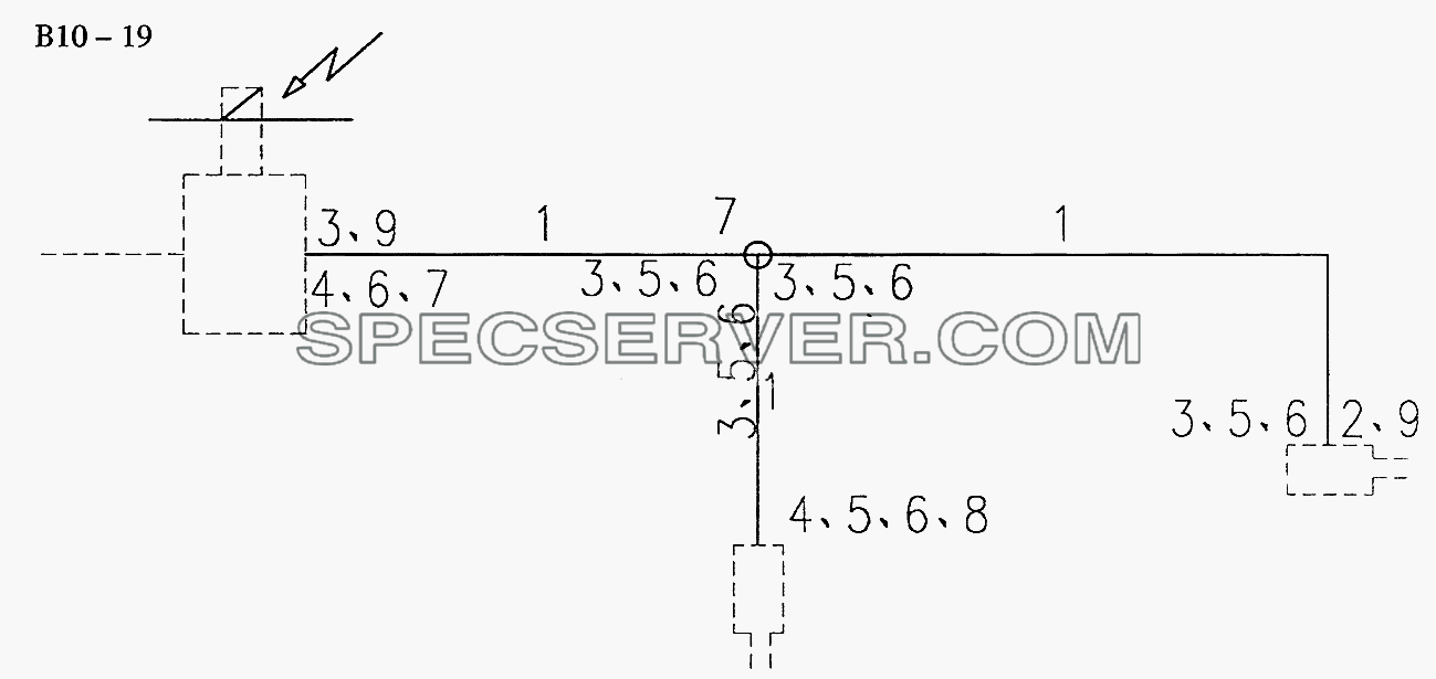 6x4, 8x4 WHEEL PNEU. DIFF. LOCK (B10-19) для Sinotruk 6x4 Tractor (371) (список запасных частей)
