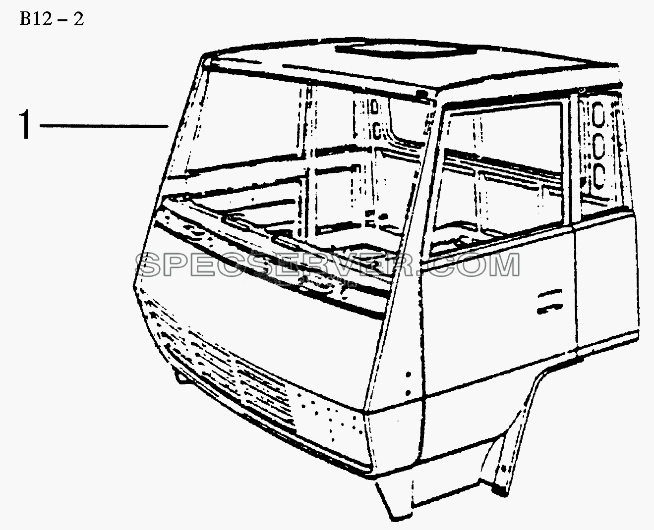 CAB BODY SHELL (B12-2) для Sinotruk 6x6 Tipper (336) (список запасных частей)