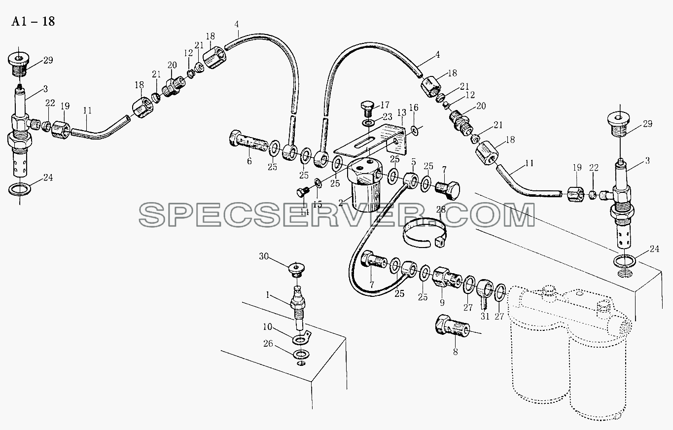 WD615 FLAME STARTTING SYSTEM (A1-18) для Sinotruk 6x6 Tipper (336) (список запасных частей)