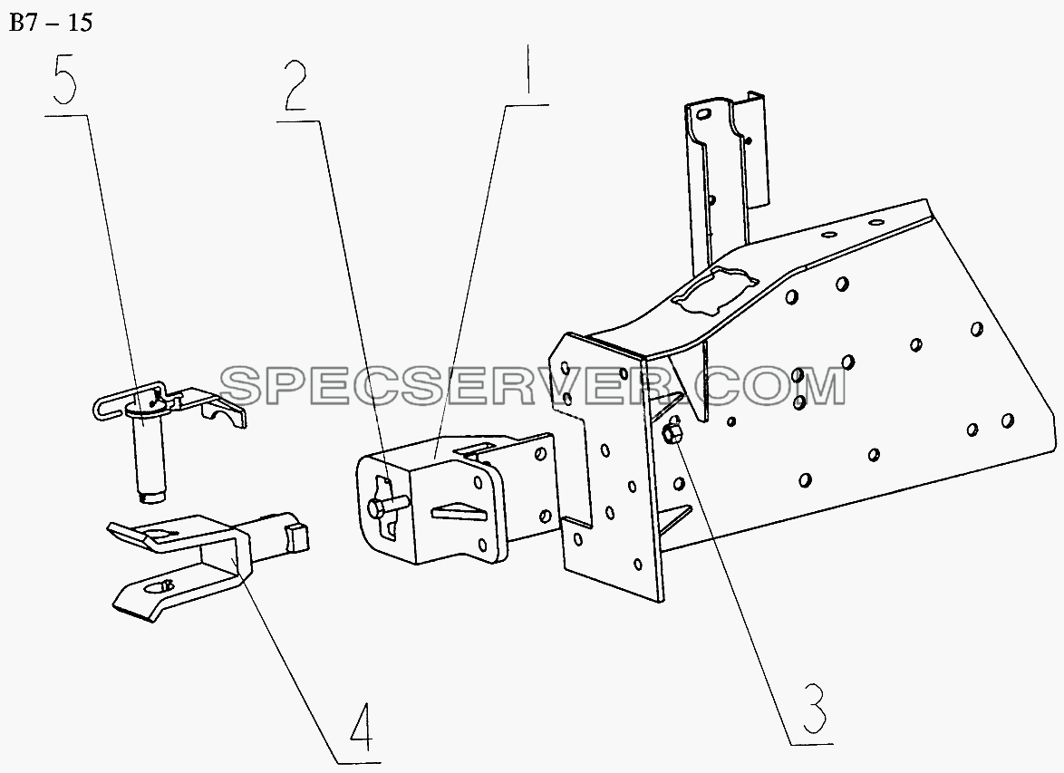 REMOVABLE TOWING HOOK (B7-15) для Sinotruk 6x6 Tipper (336) (список запасных частей)
