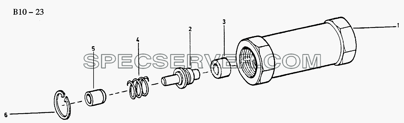 CHECK VALVE (B10-23) для Sinotruk 6x6 Tipper (336) (список запасных частей)