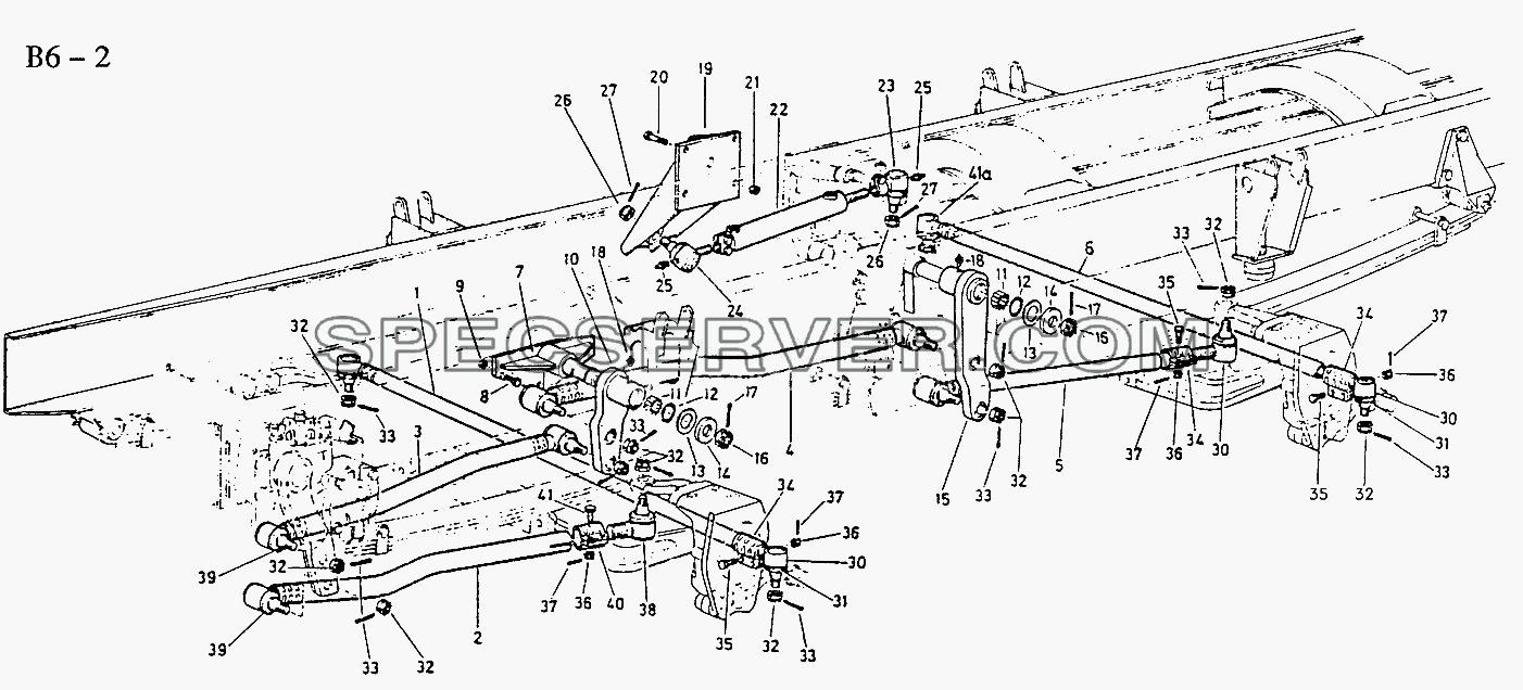 8x4 STEERING LINKAGE (B6-2) для Sinotruk 8x4 Tipper (336) (список запасных частей)