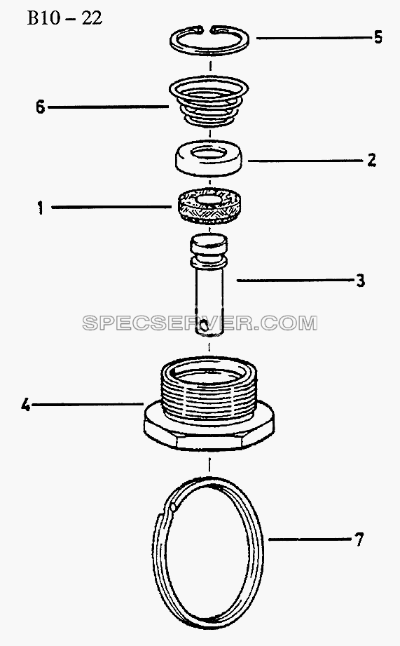 DRAIN VALVE (B10-22) для Sinotruk 8x4 Tipper (336) (список запасных частей)