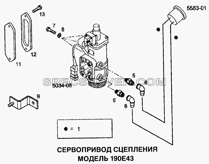 Сервопривод сцепления для EuroTech CURSOR (список запасных частей)