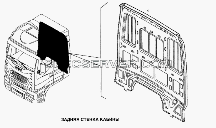 Задняя стенка кабины для Stralis (список запасных частей)