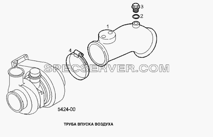 Труба впуска воздуха для Stralis (список запасных частей)