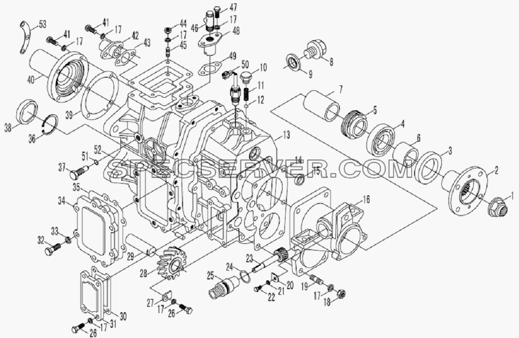 Main case shell and it’s attachment для HFC 1020K-D126 (список запасных частей)