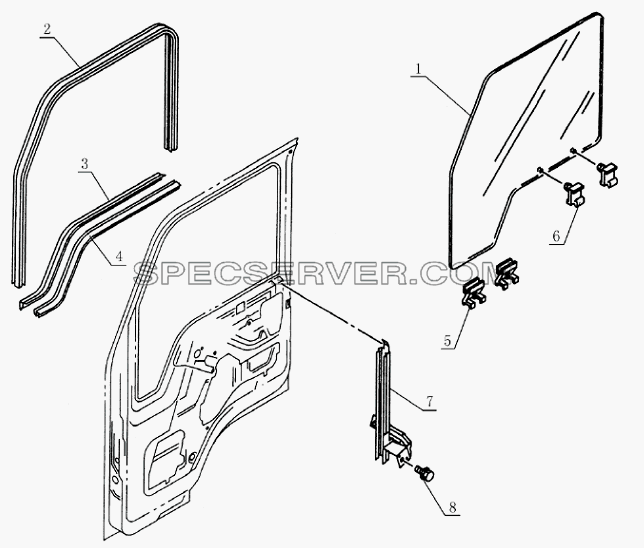 6103E0 Door window для HFC 1020K-D126 (список запасных частей)