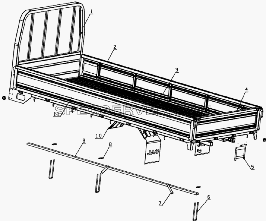 8500D4-sg0 Cargo box equipment для HFC 1020K-D126 (список запасных частей)
