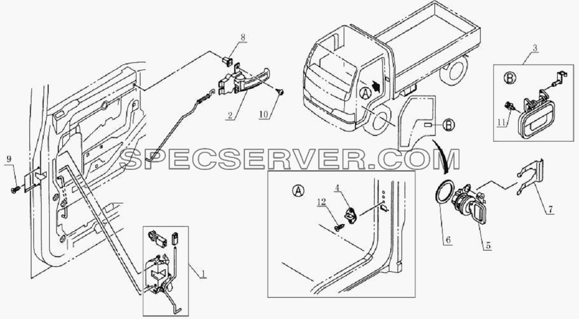 6105E0 Door lock unit для HFC 1020K-D134 (список запасных частей)