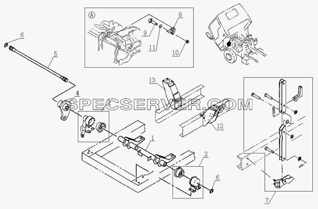 5002D120 Cabin reversal mechanism для HFC 1020K-D134 (список запасных частей)