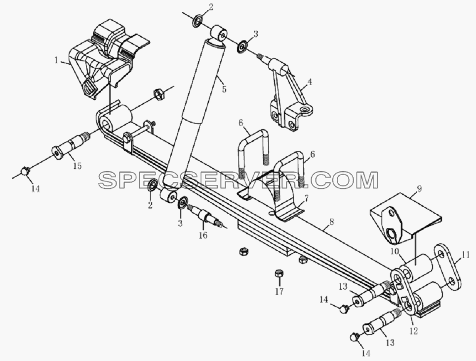 2901D102 Front suspension assembly для HFC 1020K-D134 (список запасных частей)