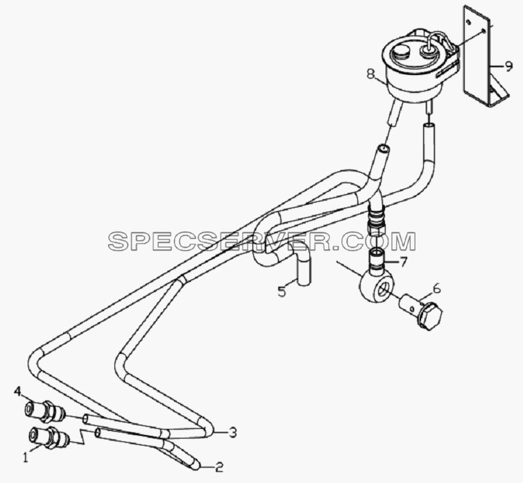 3406D134 Power steering pipeline equipment для HFC 1020K-D134 (список запасных частей)