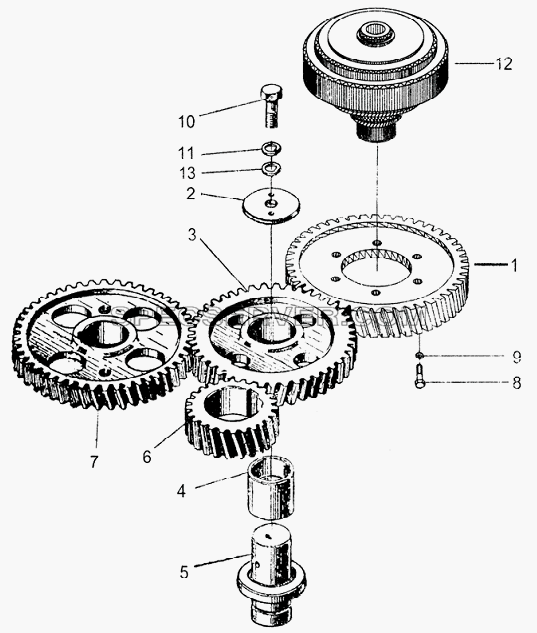 Timing gear train для HFC 1020KR-D127 (список запасных частей)